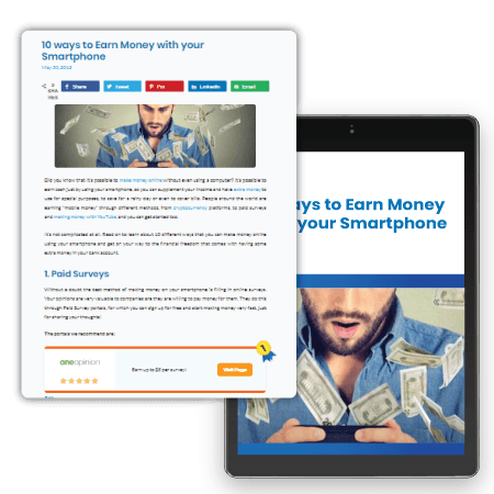 Earn money with smartphone method