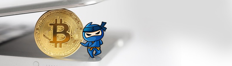 bitcoin beside a ninja